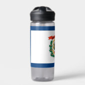 Water flesje met vlag van West Virginia, VS Waterfles (Voorkant)