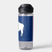 Water flesje met vlag Wyoming, VS Waterfles (Achterkant)