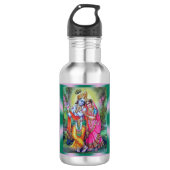 Water flesje Radha en Krishna Waterfles (Voorkant)