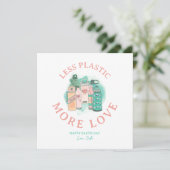 Water flessen op aarde feestdagenkaart (Staand voorkant)