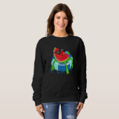 Water Floating Cute Watermelon   Women Water Fruit Trui (Voorkant volledig)