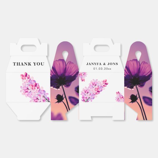 water floewr bedankdoosjes (Ongevouwen)