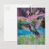 Water Flow Through Abstract Mixed Media Collage Briefkaart (Voorkant / Achterkant)