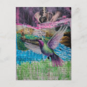 Water Flow Through Abstract Mixed Media Collage Briefkaart (Voorkant)