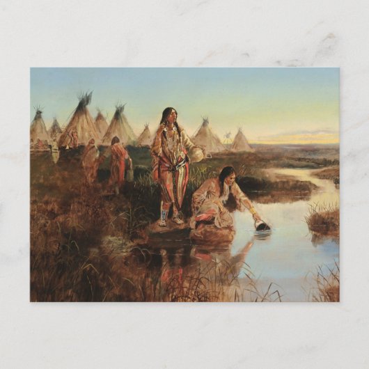 Water For Camp By Charles Marion Russell Briefkaart (Voorkant)
