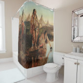 Water For Camp By Charles Marion Russell Douchegordijn (In situ)