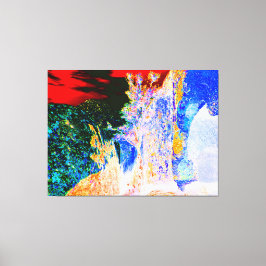 Water Fountain Abstraction Canvas Afdruk