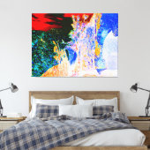 Water Fountain Abstraction Canvas Afdruk (Insitu (Slaapkamer))