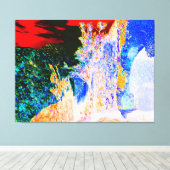 Water Fountain Abstraction Canvas Afdruk (Insitu (Houten vloer))