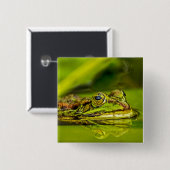 water frog vierkante button 5,1 cm (Voorkant /achterkant)