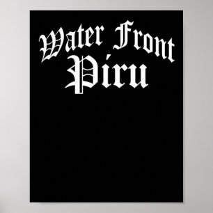 Water Front Piru Sticker Poster