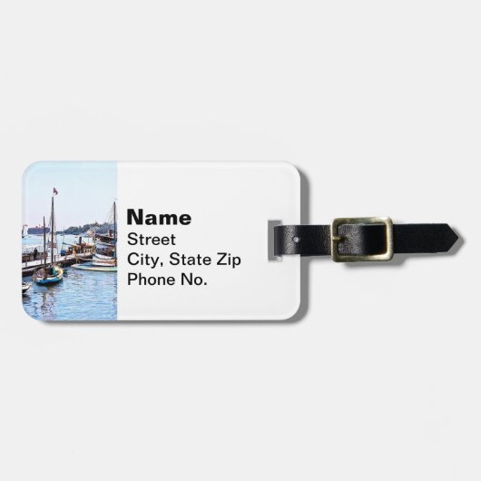 Water Front Put-In-Bay OH c1904 Bagagelabel (Voorkant horizontaal)