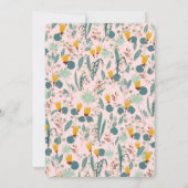 Water Garden Floral Bridal Shower Cute CUSTOM Bedankkaart (Achterkant)