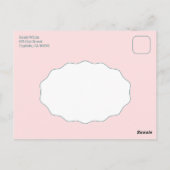 Water Garden Floral Bridal Shower Cute CUSTOM Briefkaart (Achterkant)