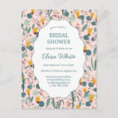 Water Garden Floral Bridal Shower Cute CUSTOM Briefkaart (Voorkant)