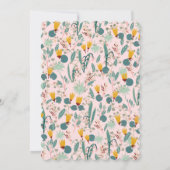 Water Garden Floral Bridal Shower Cute CUSTOM  Kaart (Achterkant)