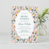 Water Garden Floral Bridal Shower Cute CUSTOM  Kaart (Staand voorkant)