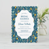 Water Garden Floral Bridal Shower Cute CUSTOM Kaart (Staand voorkant)
