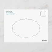 Water Garden Floral Bridal ShowerCUSTOM Invitation Briefkaart (Achterkant)