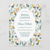 Water Garden Floral Bridal ShowerCUSTOM Invitation Briefkaart (Voorkant)