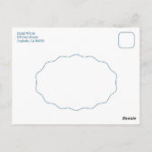 Water Garden Floral Bridal ShowerCUSTOM Invitation Briefkaart (Achterkant)