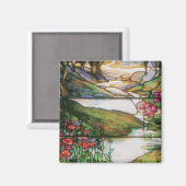 Water Garden Glas in lood Magnet (Voorkant / Achterkant)