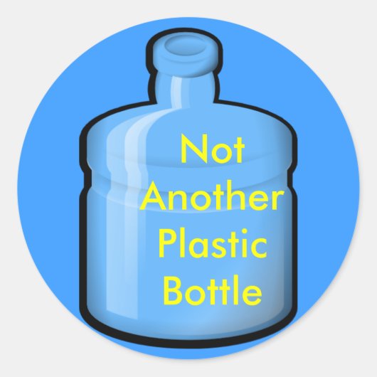 water, geen andere plastic fles ronde sticker (Voorkant)