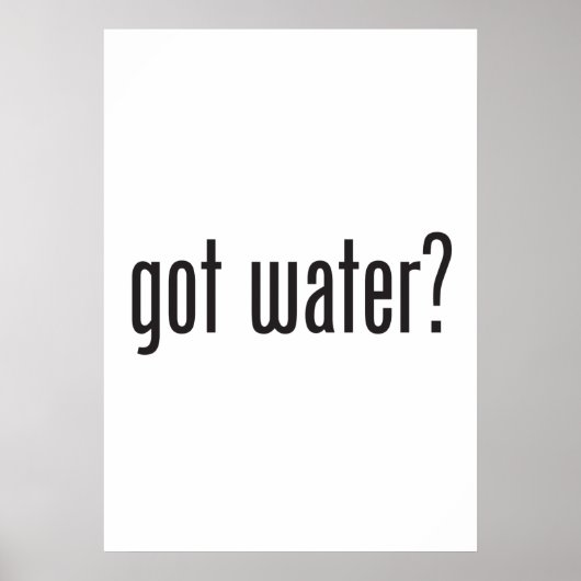 water gekregen poster (Voorkant)
