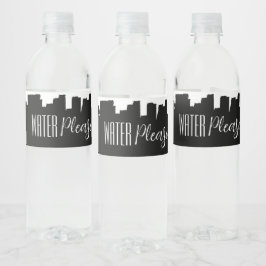 Water Gelieve het etiket van de waterfles