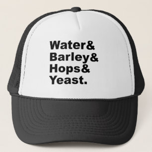 Water & Gerst & Hop & Gist   Bier Ingrediënten Trucker Pet