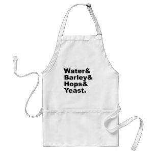 Water & Gerst & Hoppen & Gist Bier Ingrediënten Standaard Schort