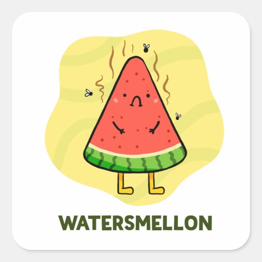 Water-geur Fruit Melon Pun Sticker (Voorkant)