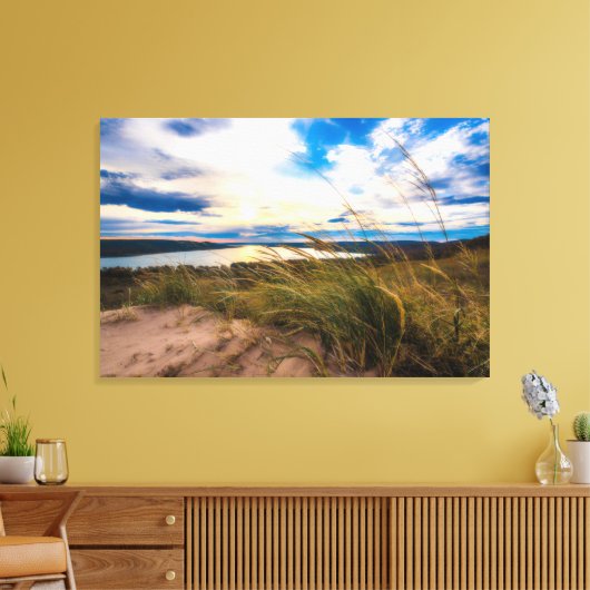 Water | Glen Lake Sleeping Bear Dunes Michigan Canvas Afdruk (Insitu (Woonkamer))