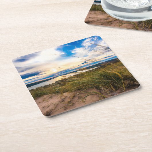 Water | Glen Lake Sleeping Bear Dunes Michigan Kartonnen Onderzetters (Schuin)