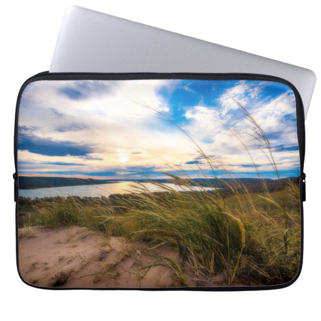 Water | Glen Lake Sleeping Bear Dunes Michigan Laptop Sleeve (Voorkant)