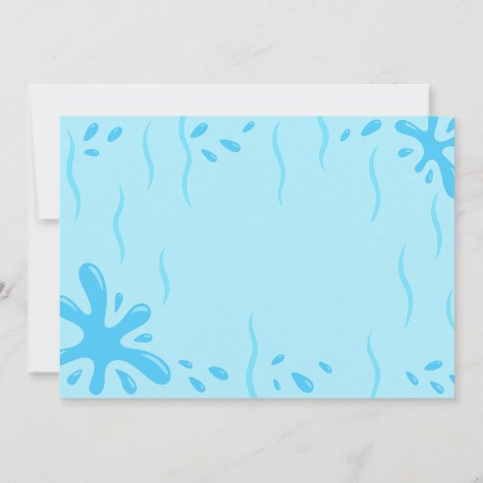 Water Glijbaan Verjaardagsfeestje Bash Foto Kaart (Achterkant)