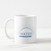 Water Goede Dag Blauw Minimaal Mok (Links)