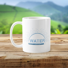 Water Goede Dag Blauw Minimaal Mok