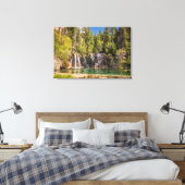 Water | Hanging Lake Glenwood Springs, Colorado Canvas Afdruk (Insitu (Slaapkamer))