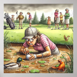 Water Hazard - Golf Art Print