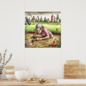 Water Hazard - Golf Art Print (Keuken)