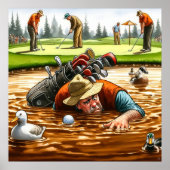 Water Hazard - Golf Art Print (Voorkant)
