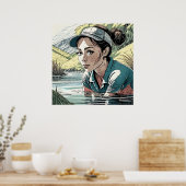 Water Hazard - Golf Art Print (Keuken)