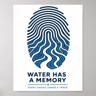 Water Heeft Een Geheugen Vingerafdruk Poster