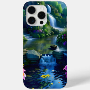 Water Herfst Vijver met Bloemen iPhone 15 Pro Max Hoesje