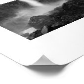 Water Herfsten Bridalveil Zwart-wit Fotografie Poster (Hoek)