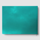 Water hombre blauw blauwgroen turquoise bruiloft gastenboek (Achterkant)