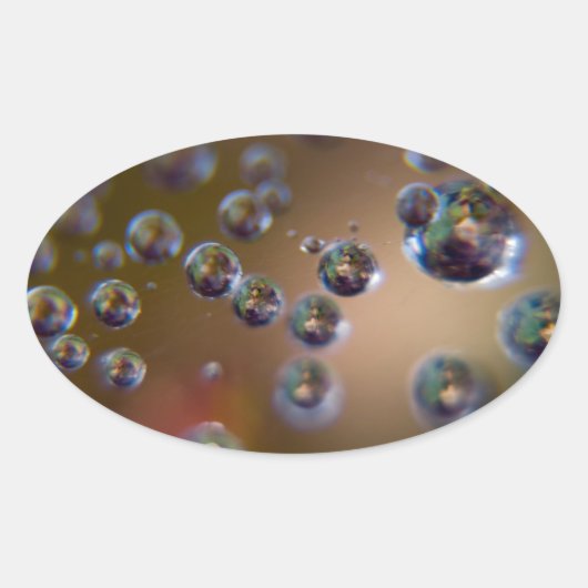 Water in beweging ovale sticker (Voorkant)