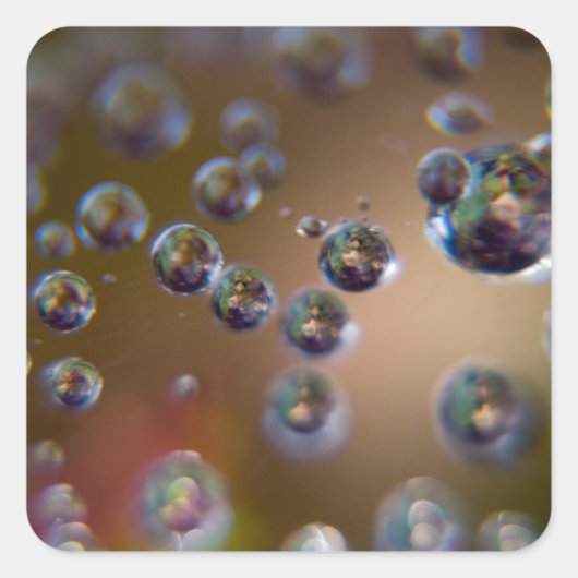 Water in beweging vierkante sticker (Voorkant)