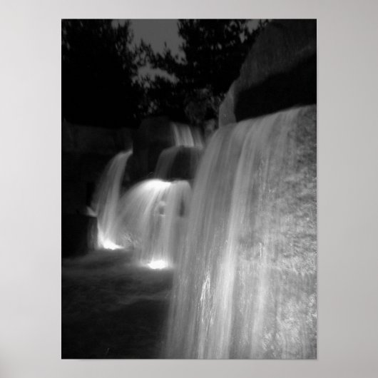 Water in de nacht poster (Voorkant)